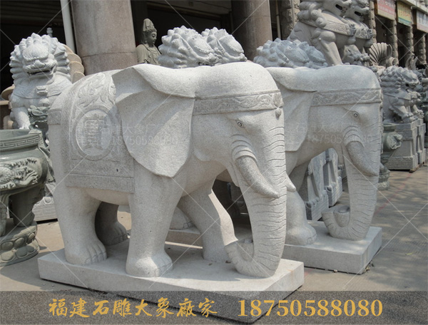 石雕大象的“财”位分布在哪里？你知道吗？