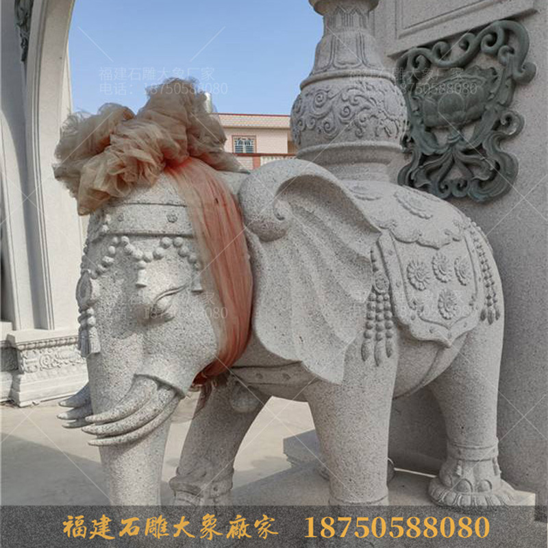 惠安岩古禅寺里的六牙石象造型赏析