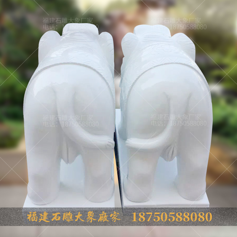 汉白玉大象石雕的特点及在家中摆放石象的好处