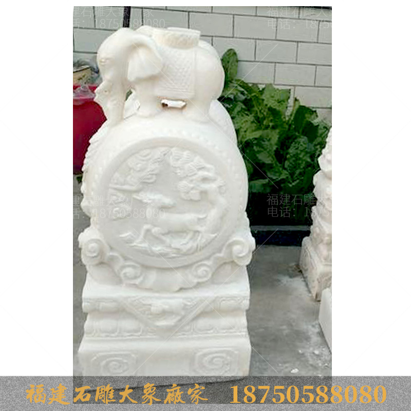 石头大象门墩的由来以及石雕象门墩的寓意和作