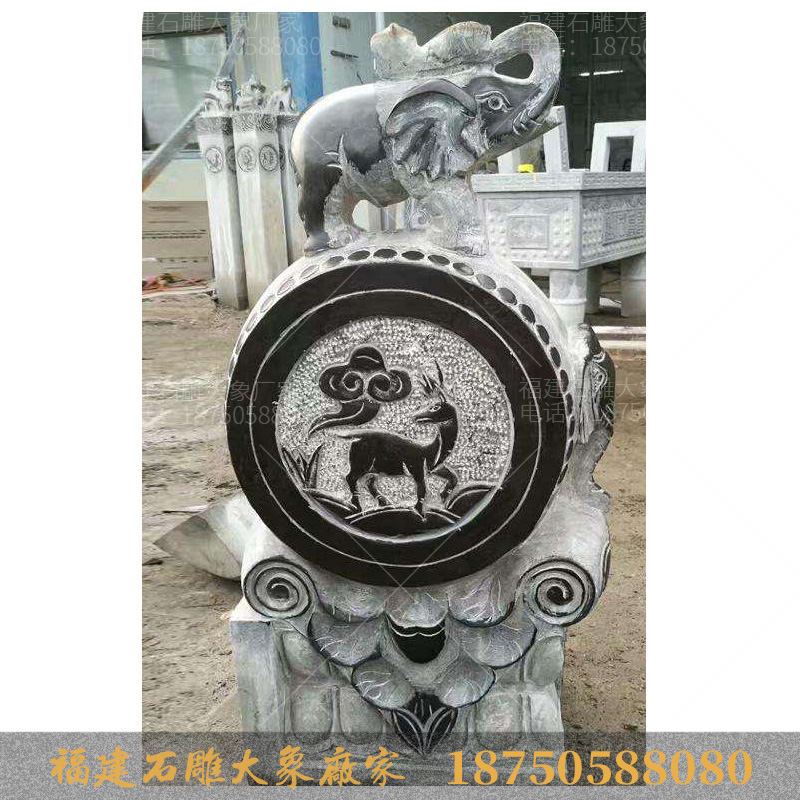 石头大象门墩的由来以及石雕象门墩的寓意和作