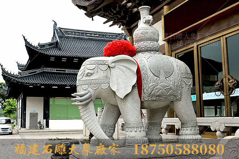 江苏悟空寺石雕大象造型图片