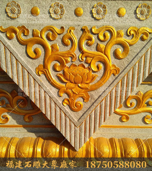 寺庙石雕大象的造型千姿百态