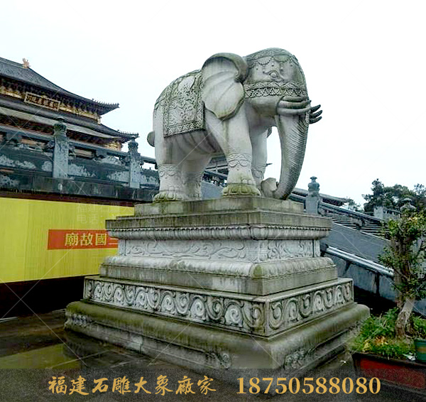 四川寺庙石雕大象造型图片