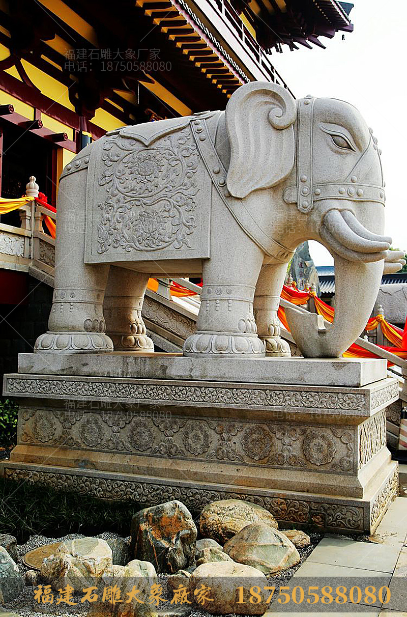 香客给寺庙捐赠石雕大象摆件好吗？