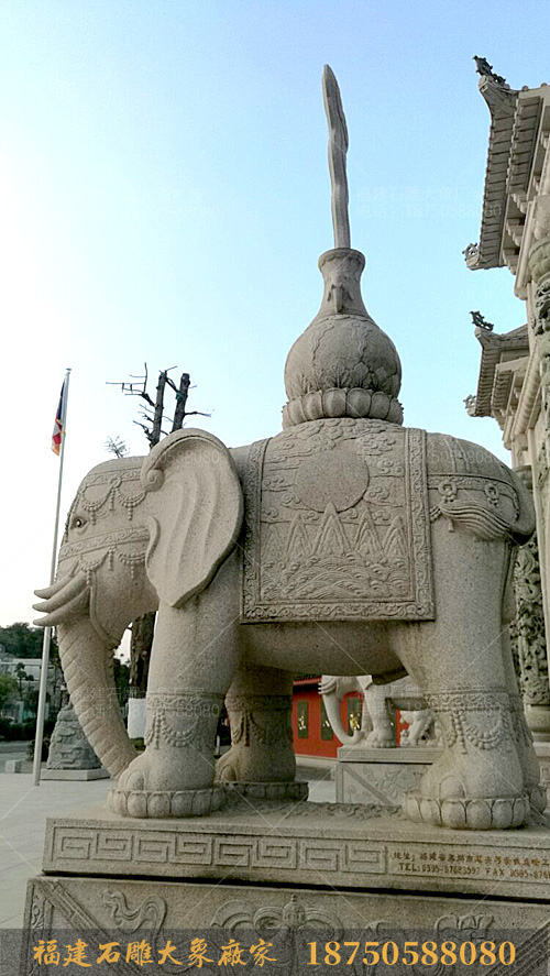 香客给寺庙捐赠石雕大象摆件好吗？