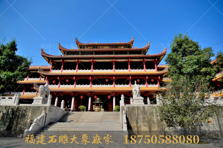 厦门寺庙石雕大象图片