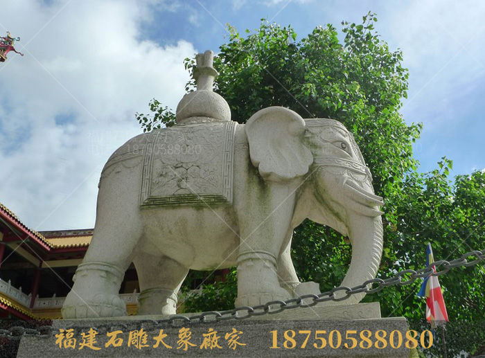 厦门寺庙石雕大象图片