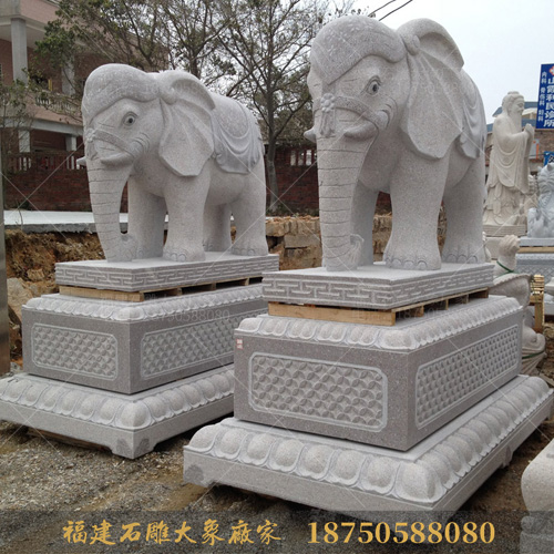 一对2米高的花岗岩石雕大象价格怎么计算？