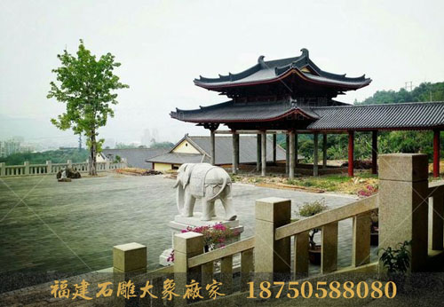 漳州寺庙石雕大象图片欣赏