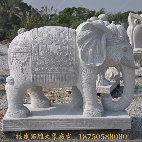 石雕大象身上那些吉祥图案的应用方法