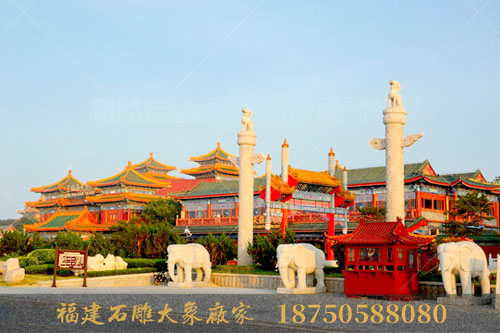 藏身于5A景区里的石雕大象图片