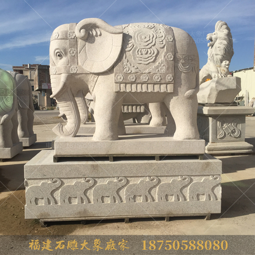 石雕大象与石雕狮子哪个更受人们喜爱？