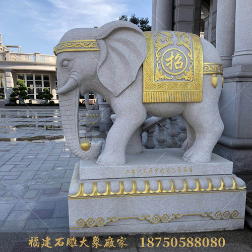 石雕大象摆放在别墅门口的意义