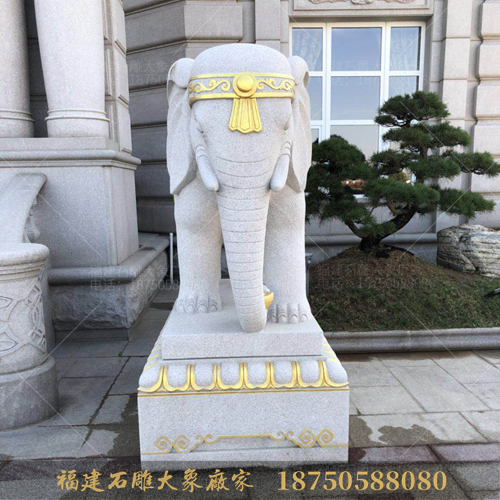 石雕大象摆放在别墅门口的意义