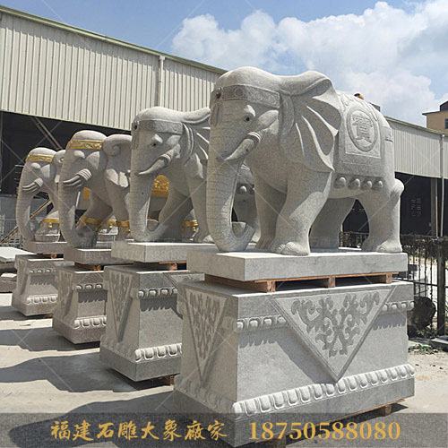 石雕大象身体各部位在雕刻中的应用