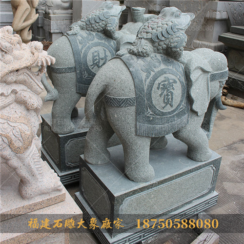 青石石雕大象驮着蟾蜍有什么寓意？