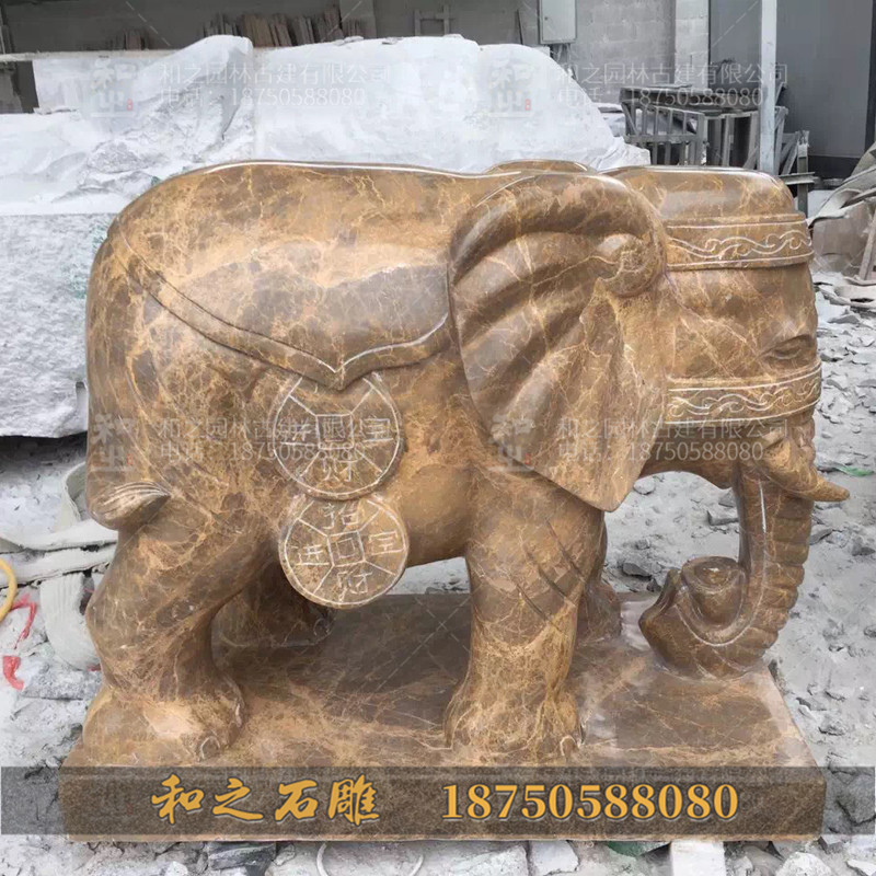 招财石雕大象有哪些常见的雕刻手法？