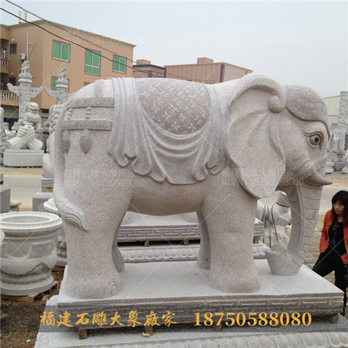 大门口放石雕大象好不好?