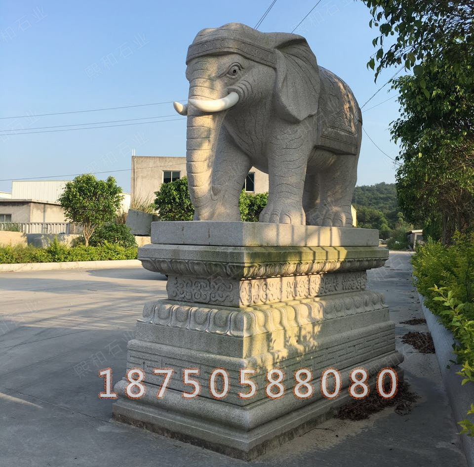 石雕大象鼻子朝向不同,寓意不同