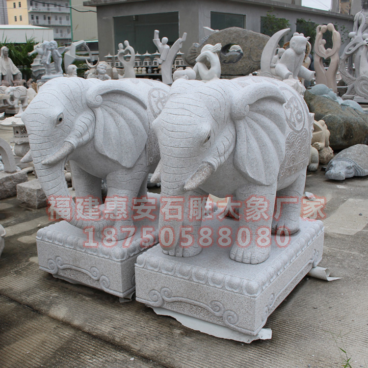 大象石雕身上的花纹有什么讲究