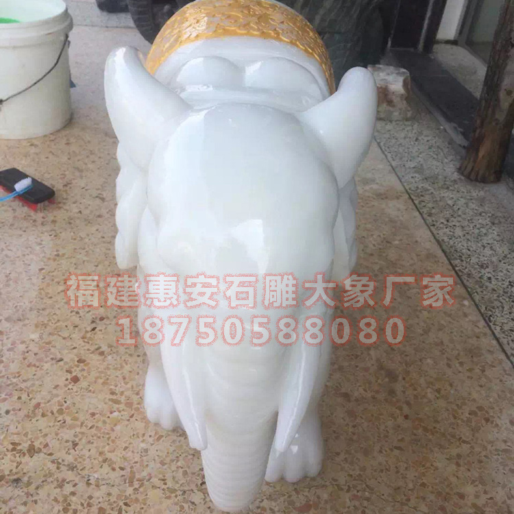 汉白玉石雕大象的现状
