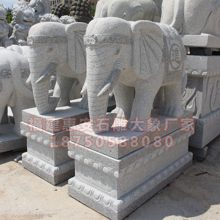石雕大象仿古雕刻工艺