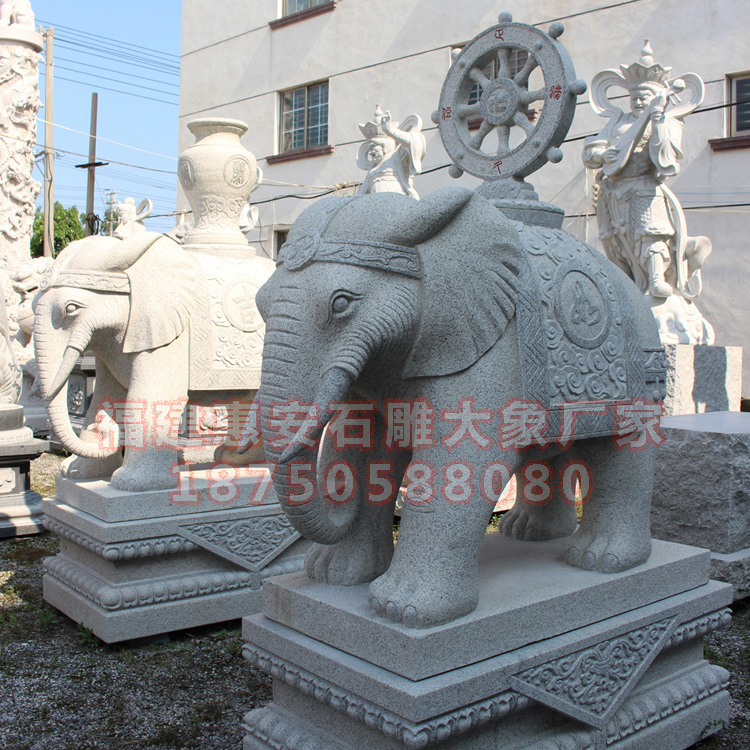花岗岩石雕大象图片 家门口能摆放石雕大象吗?