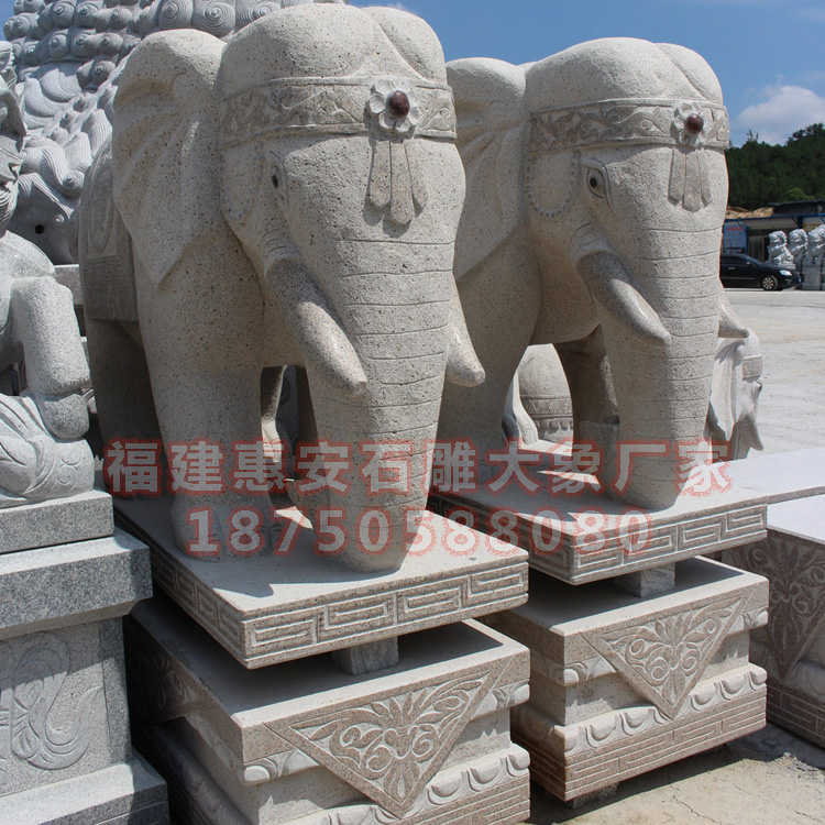 石雕大象喷水设计