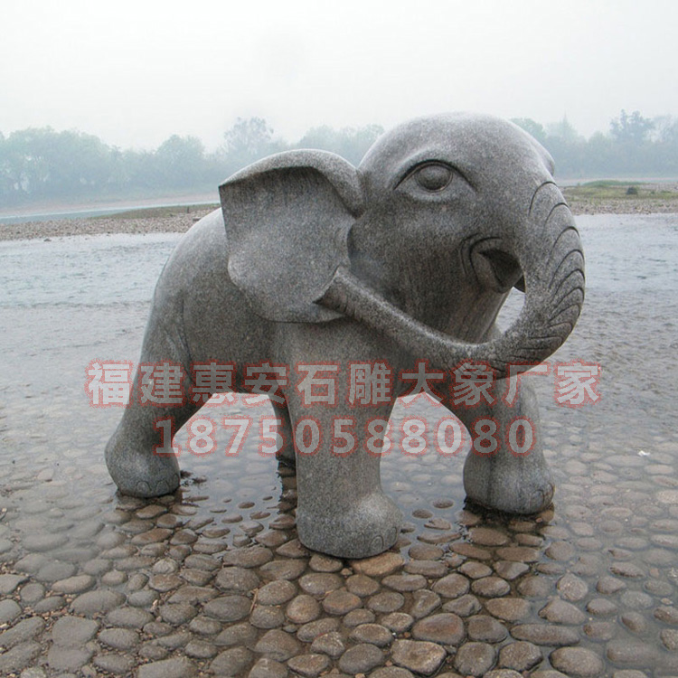 喷水石雕大象摆放风水意义