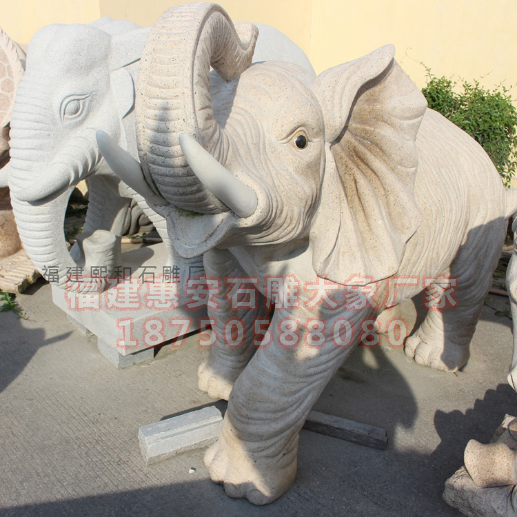 风水石雕大象造型结构