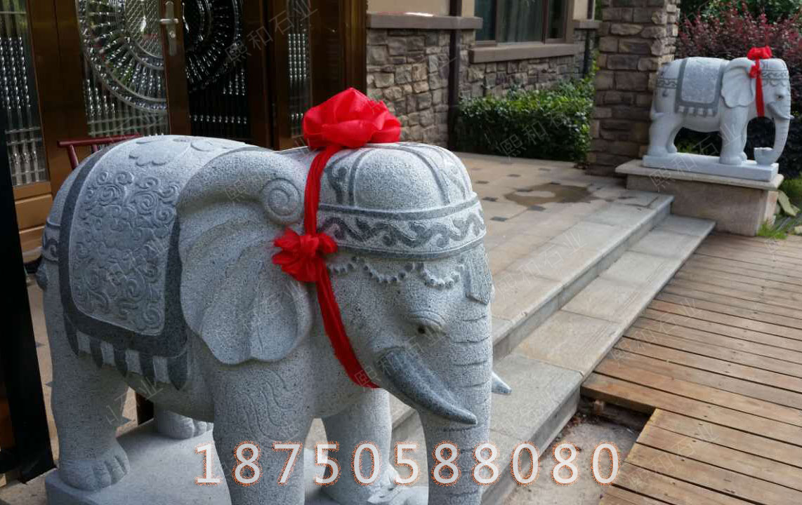 门口摆放石雕大象的风水作用