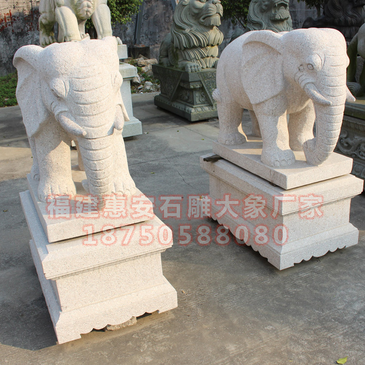 惠安石雕大象-行走的南派雕塑艺术
