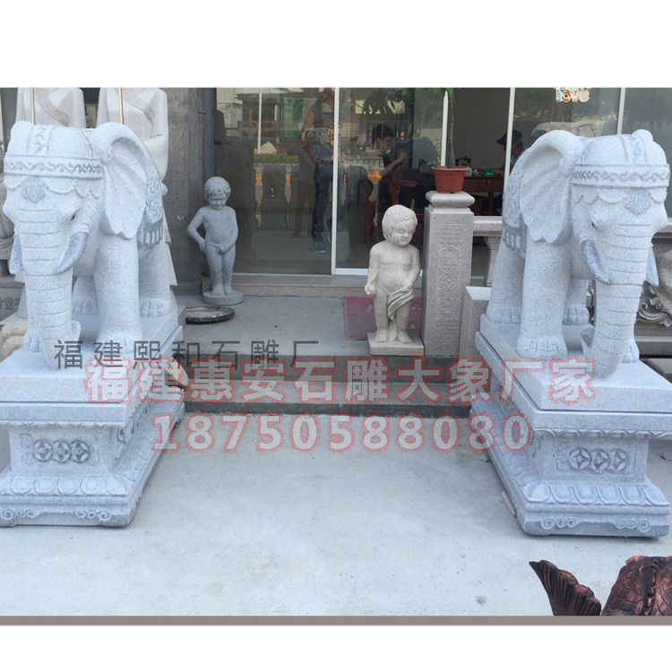 门口摆放石雕大象的作用是什么？　