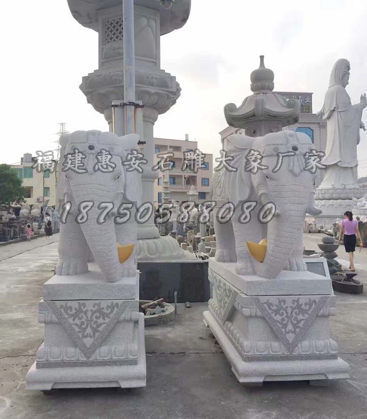 石雕大象的底座