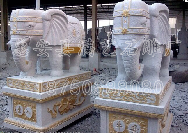 石雕大象的底座