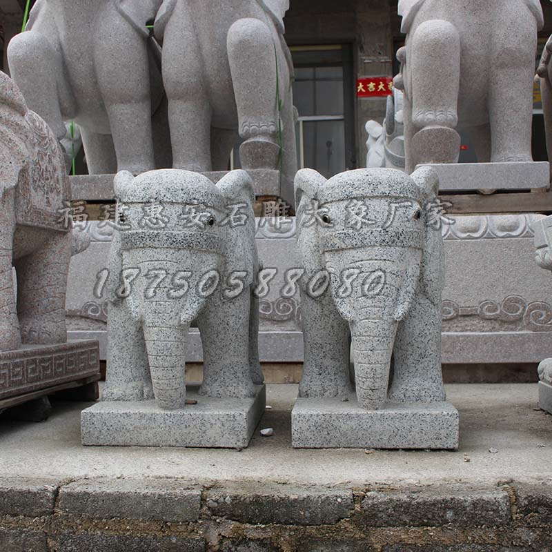 风水神兽石雕大象摆件及与五行的关联