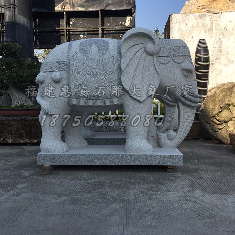 石雕大象的配饰素材及对应寓意