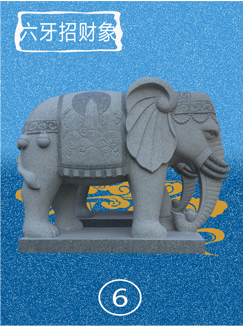 六牙招财象,六牙白象,寺庙摆放六牙大象