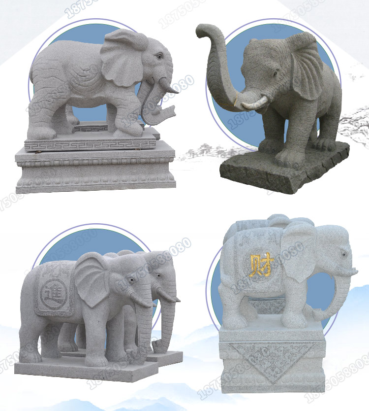 石象吉象寓意,福建石象,传统吉祥物石象摆件
