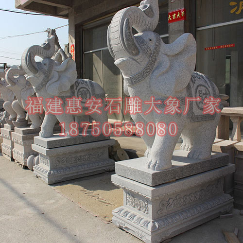 石雕大象手工雕刻和机器雕刻的区别