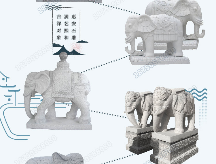 石材大象,花岗岩石材大象,云南哪里买石材大象