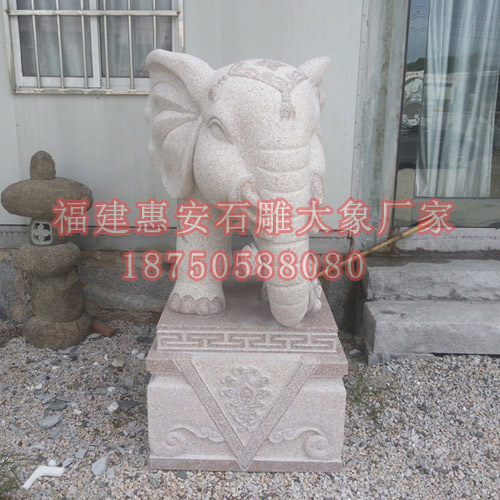 大象石雕门墩的运用