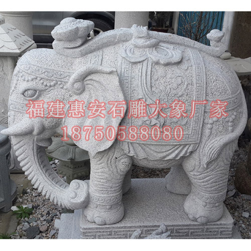 大象石雕门墩的运用