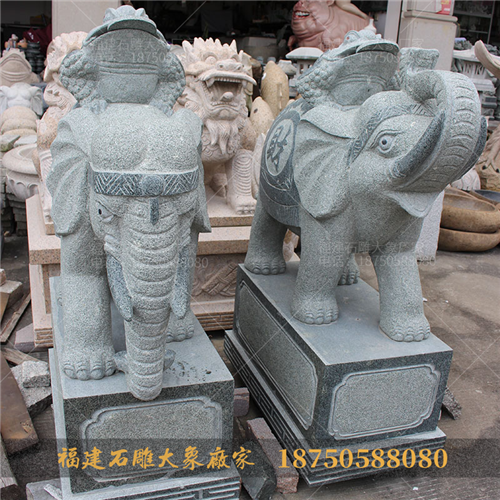 石雕大象雕刻以及风水文化