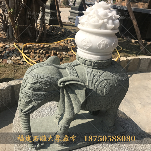 天青石手工雕刻大象的特点与运用