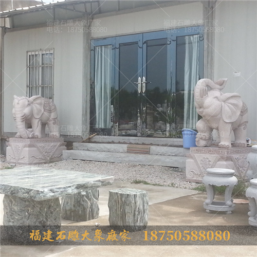 大象石雕工艺品的应用