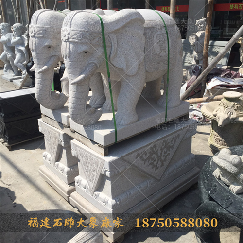 大象石雕材质与摆放意义