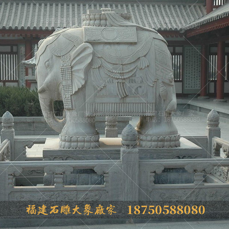 惠安石雕浮雕大象作品